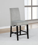 Stanton Velvet Upholstered Counter Chair Grey (Set of 2)