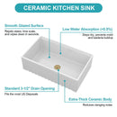 Workstation, Single Bowl Apron Front Kitchen Sink - White by HouseOfZazla