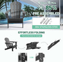 Adirondack Chair with Folding Design and Cup Holder - Gray by HouseOfZazla