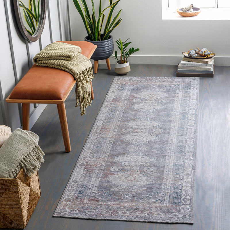 Baltinglass Gray Washable Rug - Promo