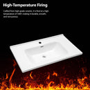 Modern Rectangular Vanity Top With Overflow For Bathroom