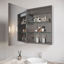 Bathroom Medicine Cabinet With LED Mirror, Anti-Fog, Waterproof, 3000K~6000K Single Door Lighted Bathroom Cabinet With Touch Swich by HouseOfZazla