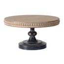 Wooden Display Stand With Beaded Trim - Black Brown by Unique Piece Furniture