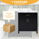 Bathroom Vanity With Sink And Ample Storage, Rectangular Undermount Sink - Black by HouseOfZazla