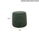 Elegant Round Storage Ottoman Upholstered by HouseOfZazla