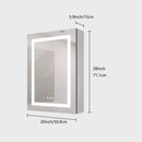20 X 28" Bathroom Medicine Cabinet With Mirror Wall Mounted LED Bathroom Mirror Cabinet With Lights, Anti-Fog, Waterproof, Dimmable, 3000K~6000K, Single Door, Touch Swich, Storage Shelves - Silver by Unique Piece Furniture