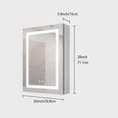 20 X 28" Bathroom Medicine Cabinet With Mirror Wall Mounted LED Bathroom Mirror Cabinet With Lights, Anti-Fog, Waterproof, Dimmable, 3000K~6000K, Single Door, Touch Swich, Storage Shelves - Silver by HouseOfZazla