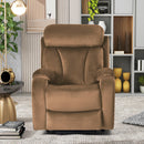 Lift Chair Recliner Power Remote Control Recliner Sofa Relax Soft Chair Anti - Skid Australia Cashmere Fabric Furniture Living Room - Brown by HouseOfZazla