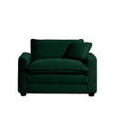 Modern Classic Fabric Single Chair Deep Seat Sofa With Pillow