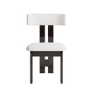 Modern Dining Chairs, Vertical Backrest Kitchen Chairs For Dining Room (Set of 2) - White by HouseOfZazla