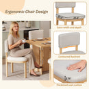 Dining Table Set With 6 Upholstered Chairs, Rectangular Table With Cutout Legs by HouseOfZazla