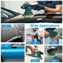 Cordless Car Buffer Polisher with 2Pcs 1500mAh Rechargeable Batteries 8 Speed Levels Wireless Polishing Waxer Machine Kit for Car Detailing