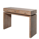 Rustic Wood Console Table With 3 Drawers Entryway Table For Hallway, Foyer, Or Office - Natural / Natural & Light Brown / Natural Wood / Natural Wood Wash / Natural / Rustic by HouseOfZazla
