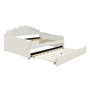 Upholstery Daybed Frame With Shell Shaped Backrest by HouseOfZazla