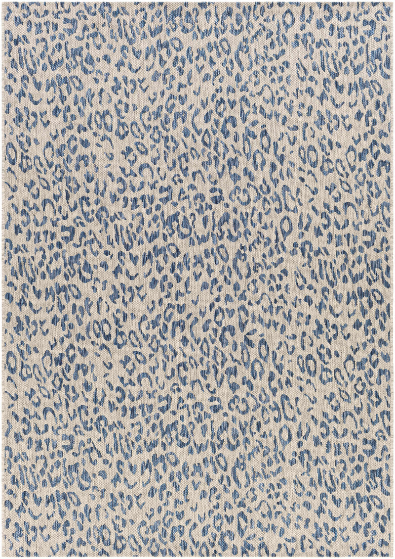 Skipsea Blue Leopard Performance Rug