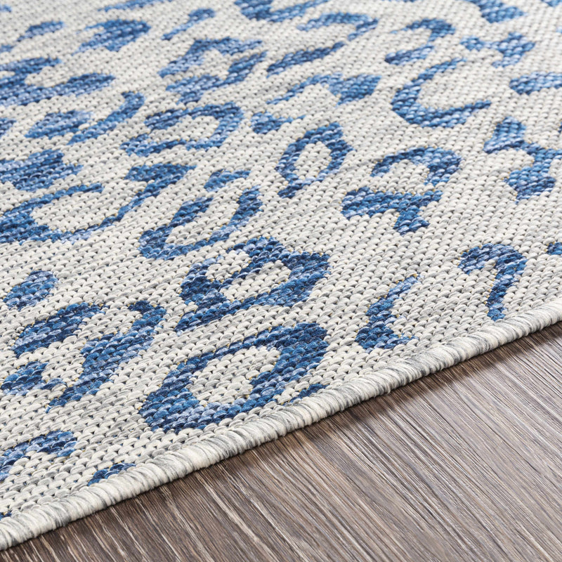 Skipsea Blue Leopard Performance Rug