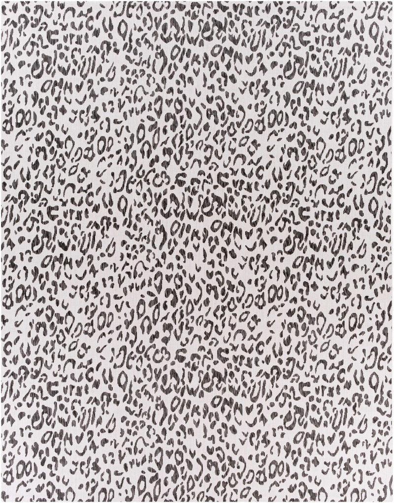 Alderbury White Leopard Print Rug