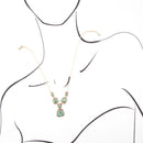 Earth and Sky Blue Turquoise Golden Necklace
