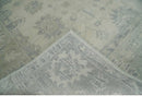 Earthy 8x10 Beige and Light Green Hand knotted Traditional Oushak wool Area Rug by The Rug Decor