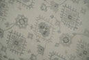 Earthy Contemporary 8x10 Traditional Ivory and Gray Antique Style Hand knotted Wool Area Rug