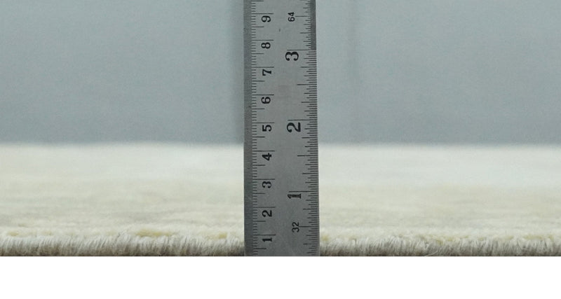 Earthy Ivory and Olive 9x12 Traditional Antique Finish Hand knotted Wool Area Rug