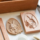 Easter bunny floral wooden mold kitchen gingerbread cake tool by Decorbites