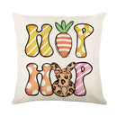 Easter bunny rabbit linen cushion cover – living room floral pillow by Decorbites