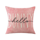 Easter bunny rabbit linen cushion cover – living room floral pillow by Decorbites