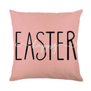 Easter bunny rabbit linen cushion cover – living room floral pillow by Decorbites