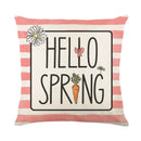 Easter bunny rabbit linen cushion cover – living room floral pillow by Decorbites