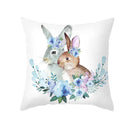 Easter rabbit and eggs pillowcase – living room floral decor by Decorbites