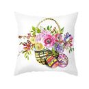 Easter rabbit and eggs pillowcase – living room floral decor by Decorbites