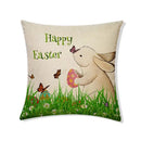 Easter rabbit eggs linen pillowcase set of 4 – living room decor by Decorbites