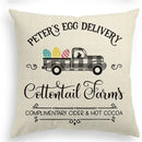 Easter rabbit eggs linen pillowcase set of 4 – living room decor by Decorbites