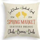 Easter rabbit eggs linen pillowcase set of 4 – living room decor by Decorbites