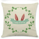 Easter rabbit eggs linen pillowcase set of 4 – living room decor by Decorbites