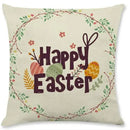 Easter rabbit eggs linen pillowcase set of 4 – living room decor by Decorbites