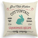Easter rabbit eggs linen pillowcase set of 4 – living room decor by Decorbites