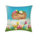 Easter rabbit eggs linen pillowcase set of 4 – living room decor by Decorbites