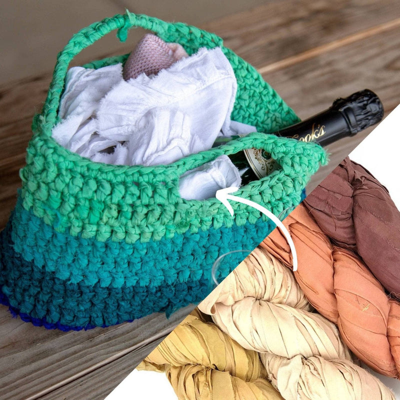 Easy Market Tote Crochet Kit or Knitting Kit