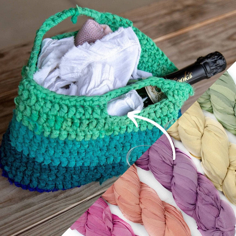 Easy Market Tote Crochet Kit or Knitting Kit