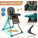 Easy Clean Compact Highchair with Removable Adjustable Tray and PU Seat Cushion by LJGDeals