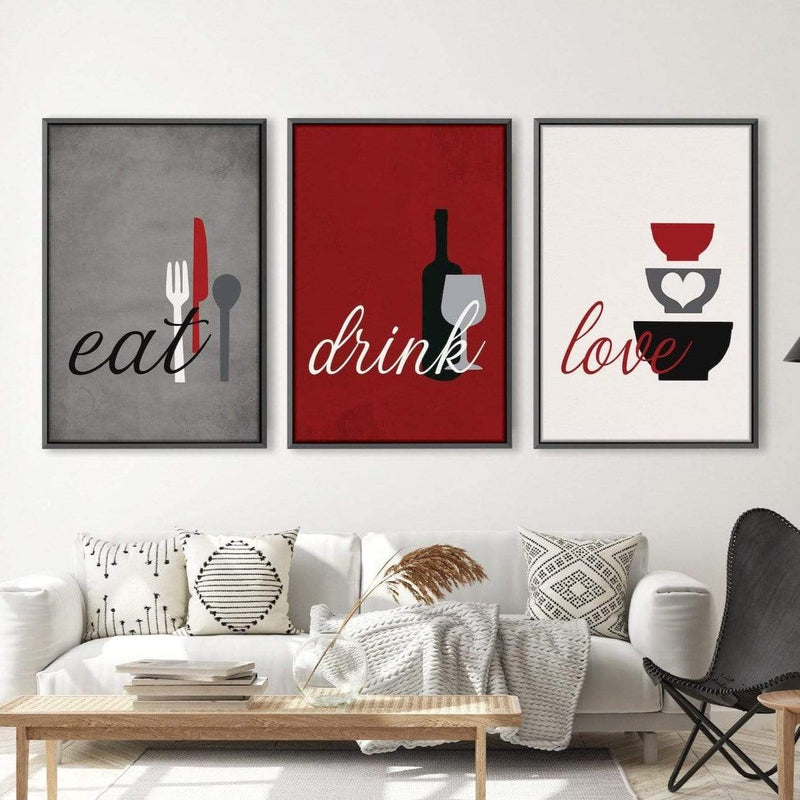 Eat Drink Love Canvas