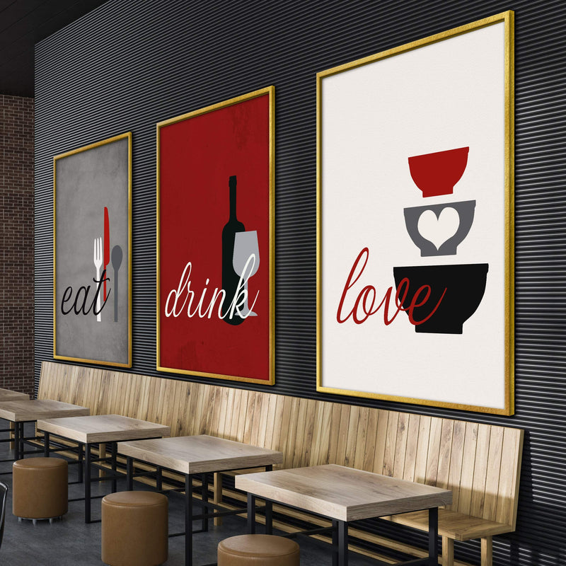 Eat Drink Love Canvas