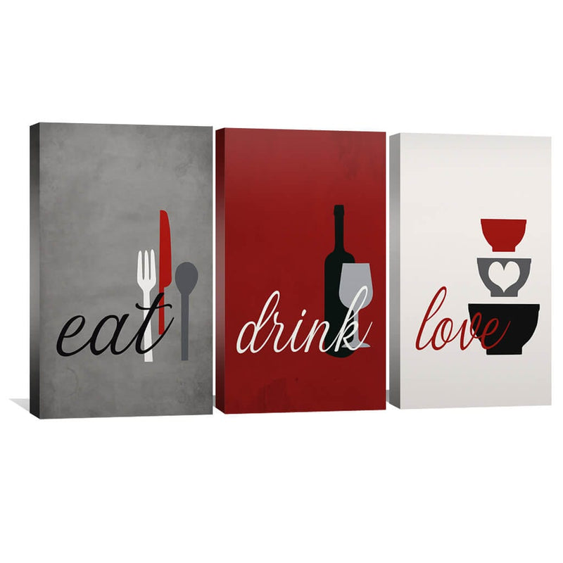 Eat Drink Love Canvas