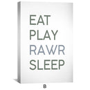 Eat Play Rawr Sleep Canvas