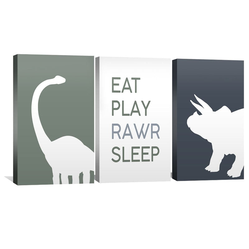 Eat Play Rawr Sleep Canvas