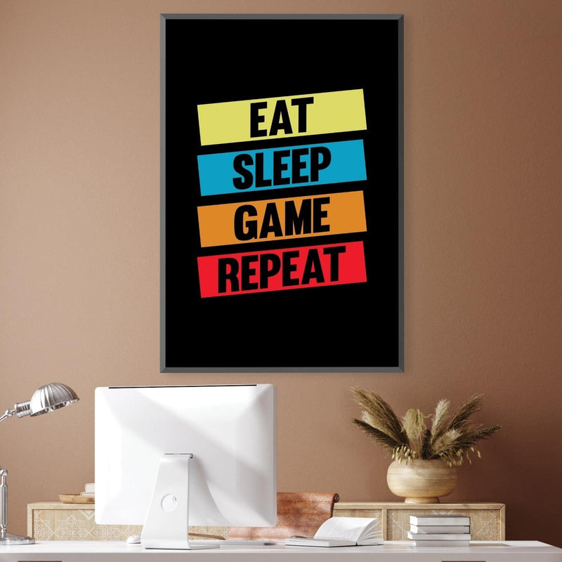 Eat Sleep Game Canvas