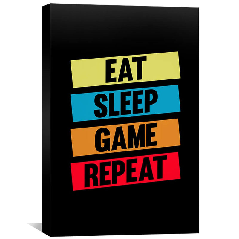 Eat Sleep Game Canvas