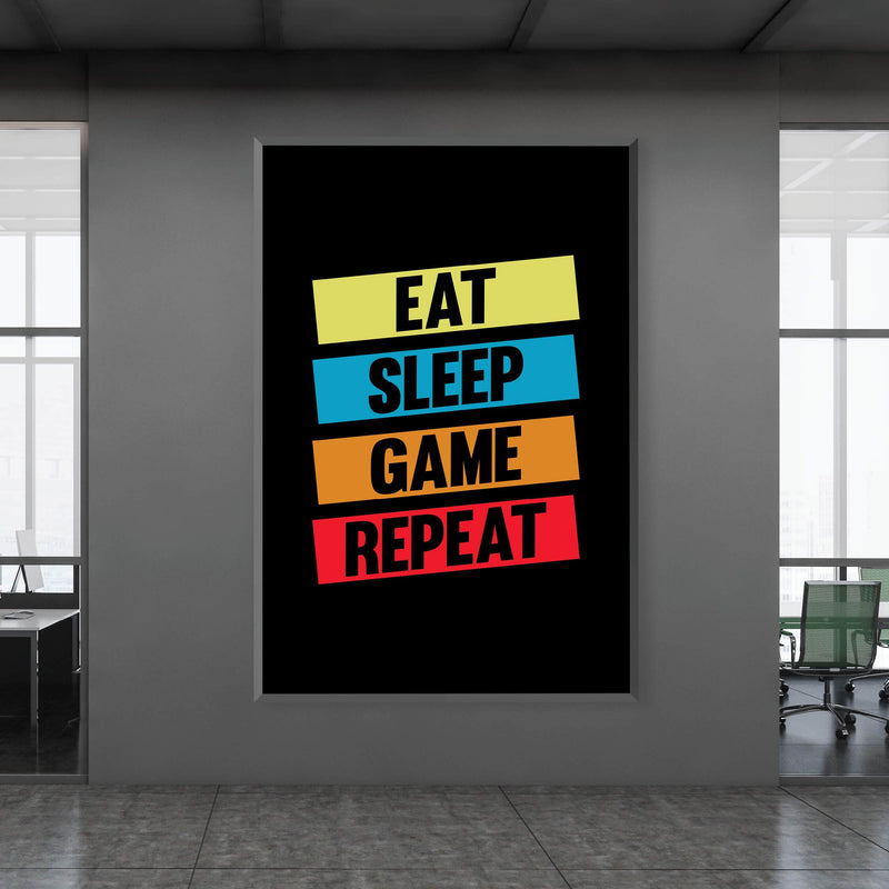 Eat Sleep Game Canvas